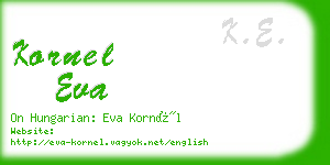 kornel eva business card